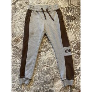 Women's HERSHEY'S CHOCOLATE Gray BROWN JOGGER SWEAT PANTS Medium NWOT